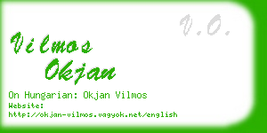 vilmos okjan business card